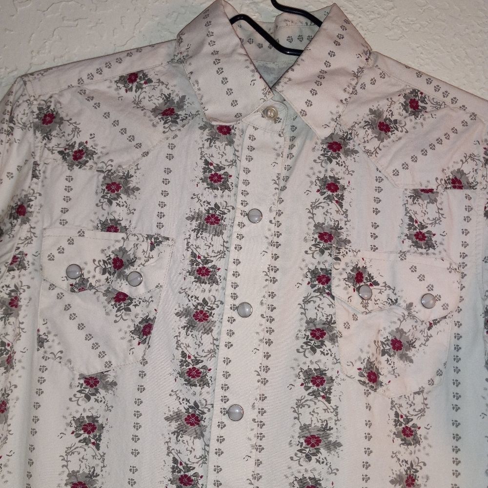 WALLS RANCH WEAR PEARL SNAP BUTTON DOWN LONG SLEEVE SHIRT - Picture 2 of 8